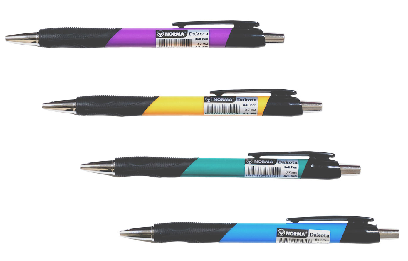 Ручка кулькова автоматична Dakota корпус асорт., ст. син. асорті NORMA - фото 1