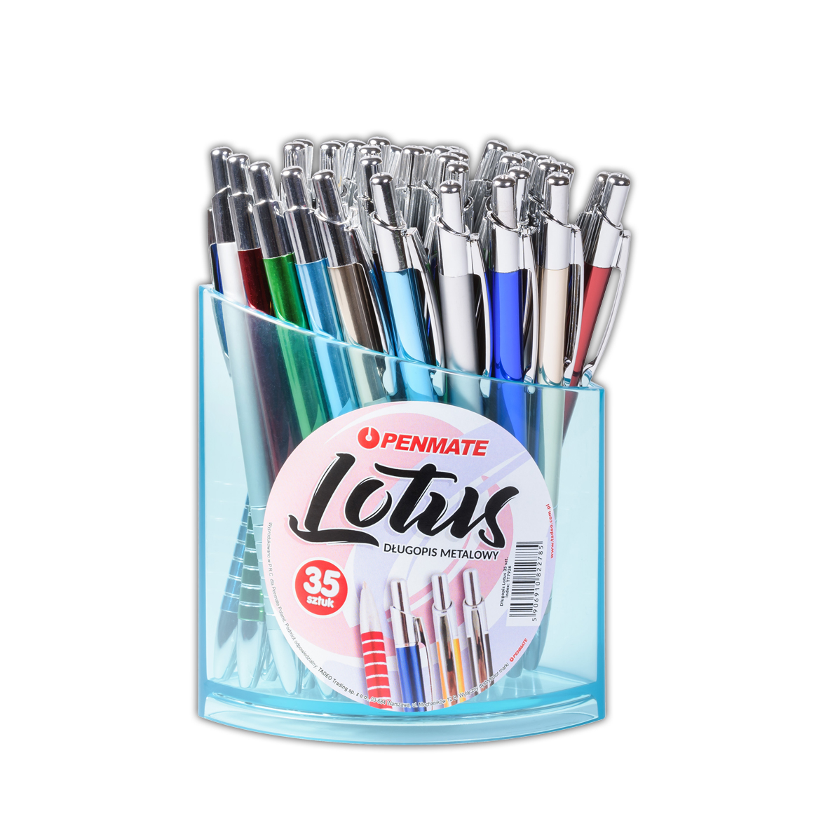 Ручка кулькова автоматична Lotus, корпус сріблястий, ст. син. Penmate - фото 2