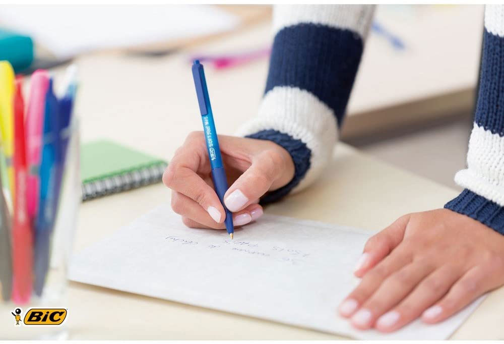 Ручка кулькова автоматична Soft Feel clic Grip, корпус син., ст. син. Bic - фото 3