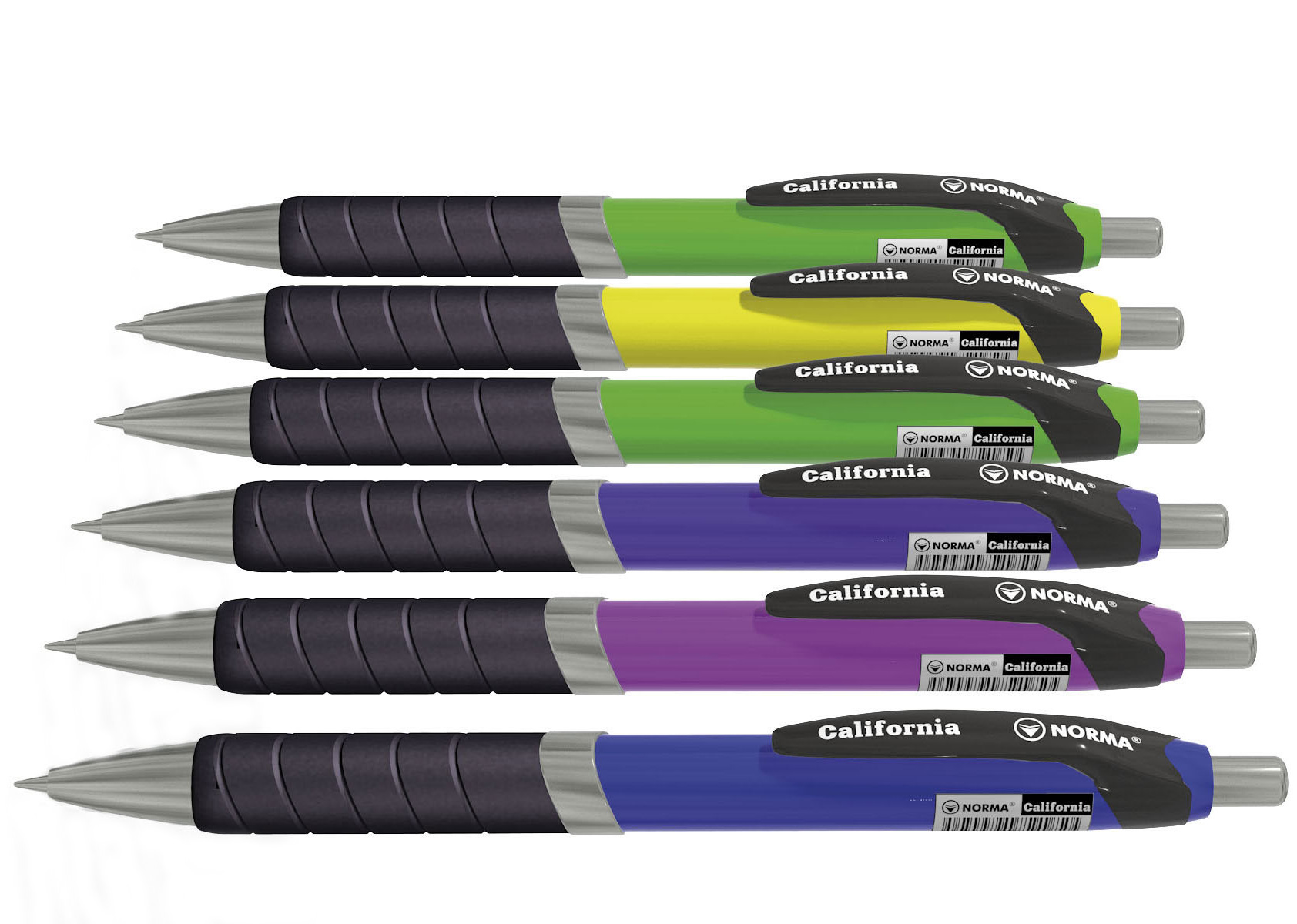 Ручка кулькова автоматична California, корпус асорт., ст. син.  NORMA - фото 5