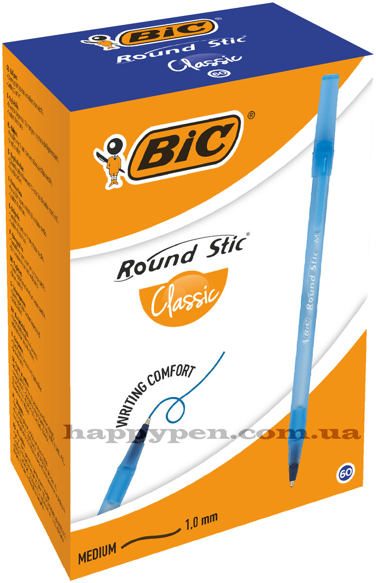 Ручка кулькова Round Stic корпус син., ст. син. Bic - фото 2