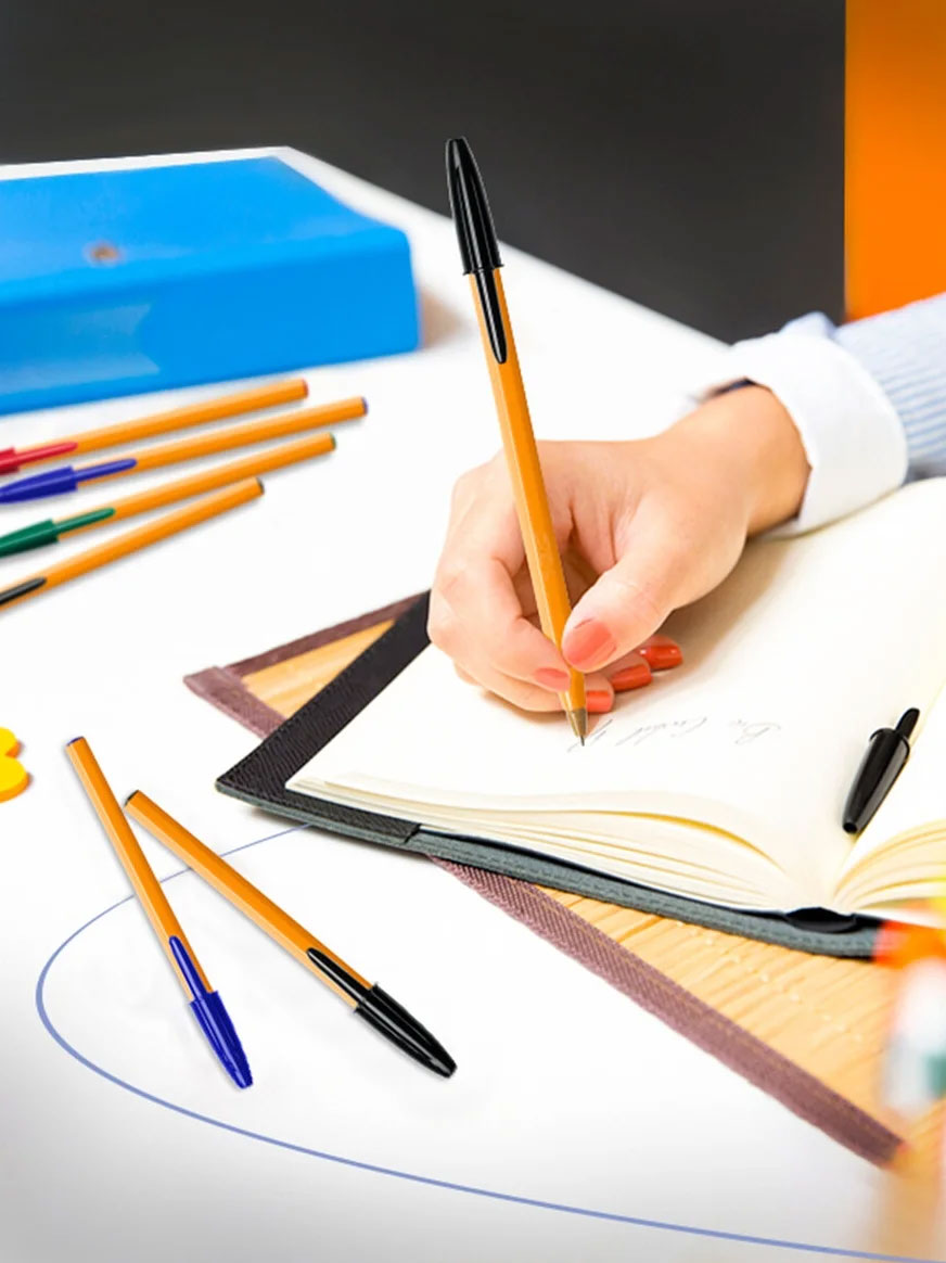 Ручка кулькова ORANGE, корпус помаранч., ст. зелен. Bic - фото 1