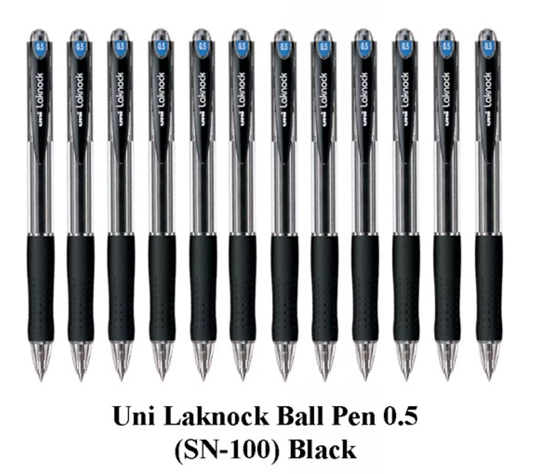 Ручка шариковая Lakubo micro, 0,5мм., корпус прозр., стержень черн. Uni - фото 2