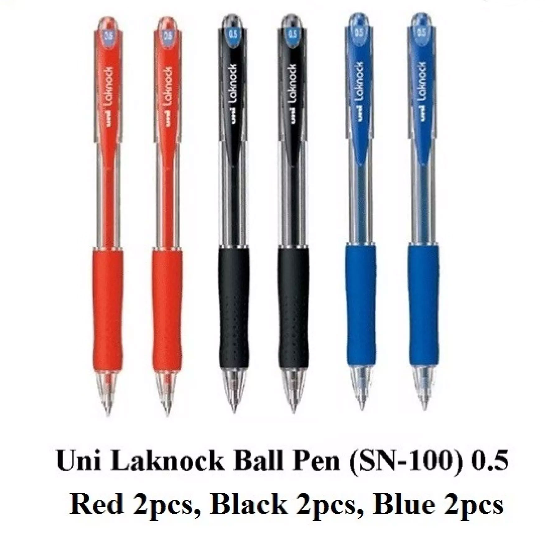 Ручка шариковая Lakubo micro, 0,5мм., корпус прозр., стержень черн. Uni - фото 3