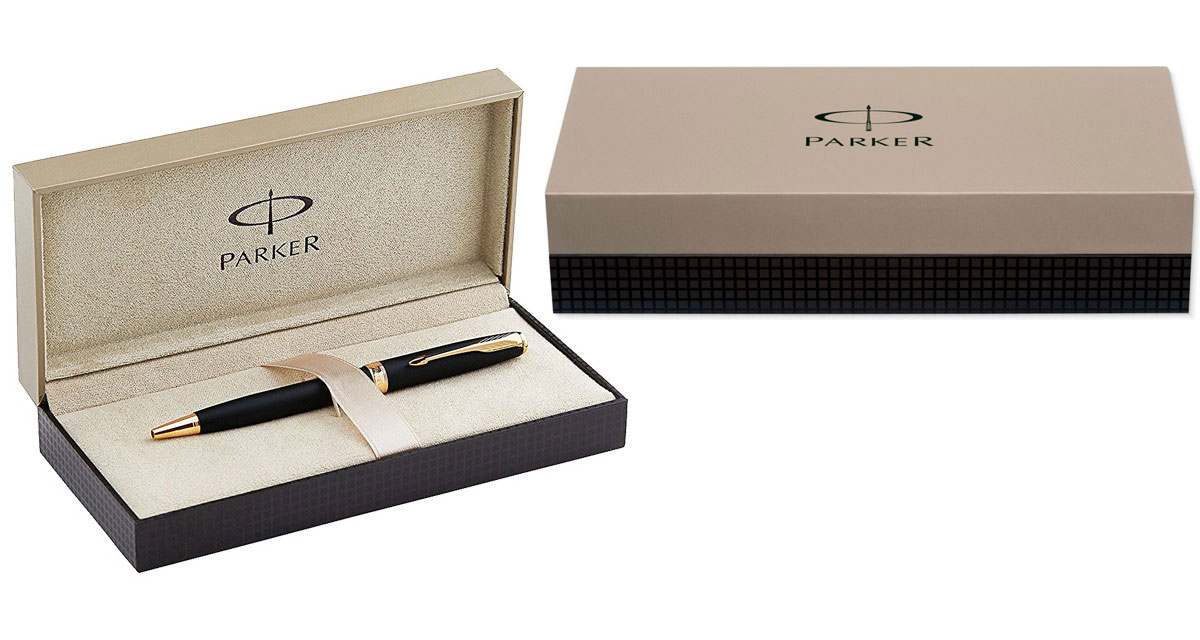 Ручка шариковая Sonnet Matte Black, черная, отделка позолота 14К Parker - фото 2