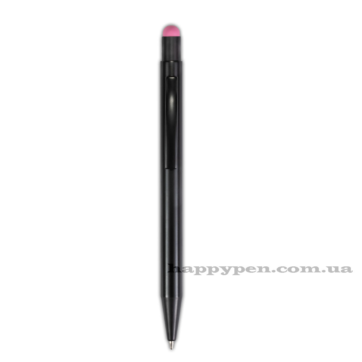 Ручка шариковая автомат. BLACK TOUCH корп.черный, стерж. син., резинка для сенс. экранов розов. Penmate - фото 2