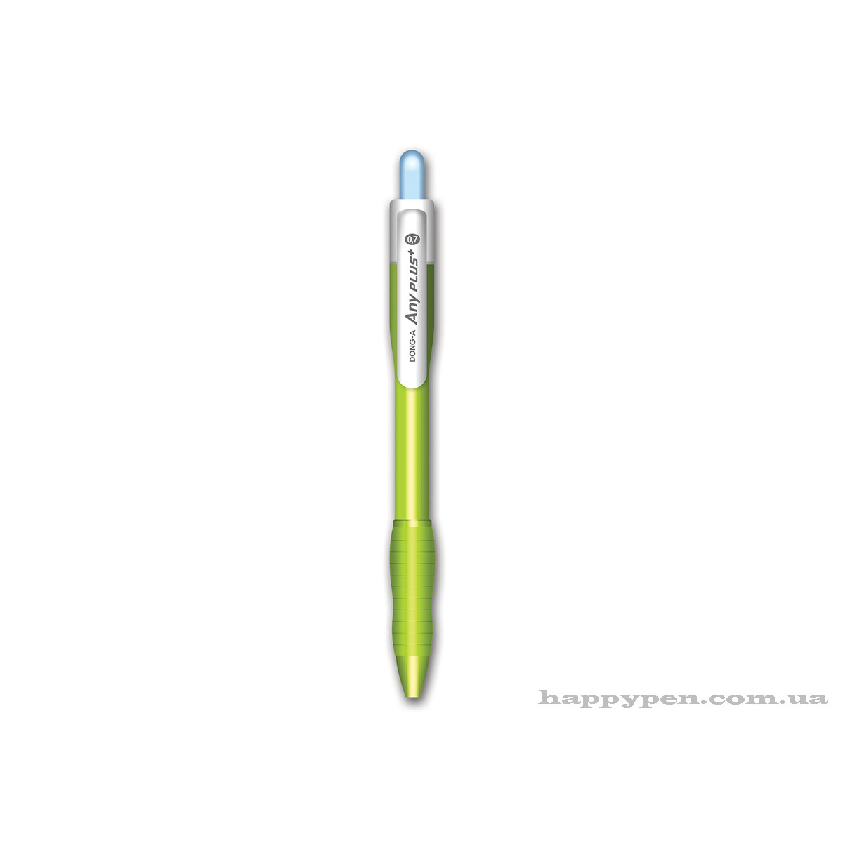 Ручка кулькова автоматична Any plus+ 0,7мм., стержень син., корпус салат. Dong-A - фото 1