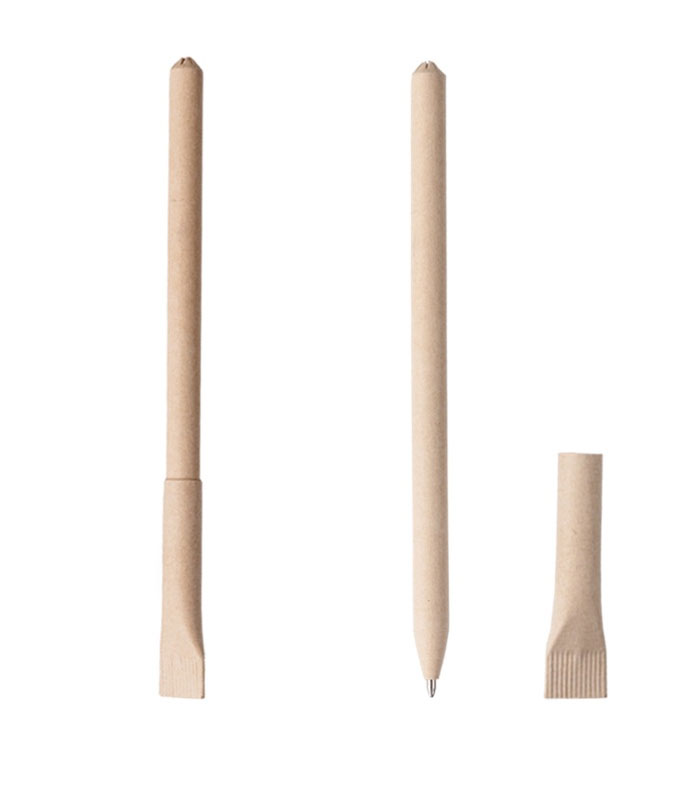 Ручка кулькова із вторинного крафтового паперу ECO-PEN Kraft, стержень син. Україна - фото 3