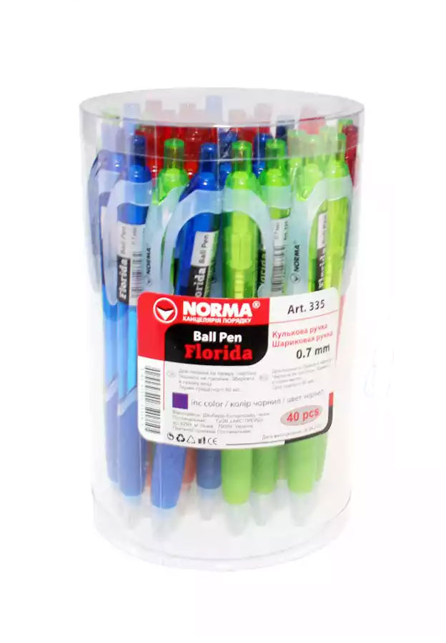 Ручка шариковая автоматическая Florida, корпус ассорт., стержень син. NORMA - фото 3