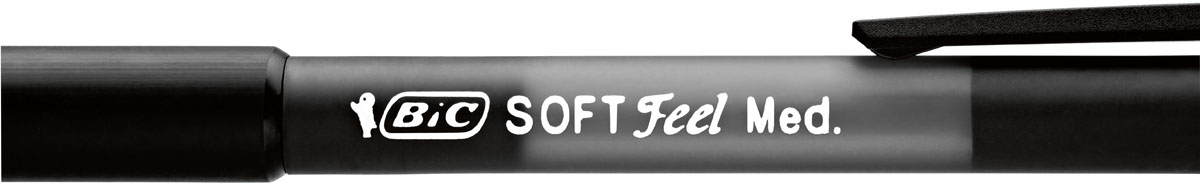 Ручка кулькова автоматична Soft Feel clic Grip корпус, черн., ст., чорн. Bic - фото 4