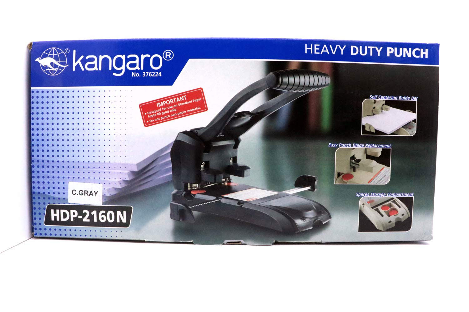 Діркопробивач великий, на 2 отвори, до 150 аркушів HDP-2160N, асорті Kangaro - фото 5