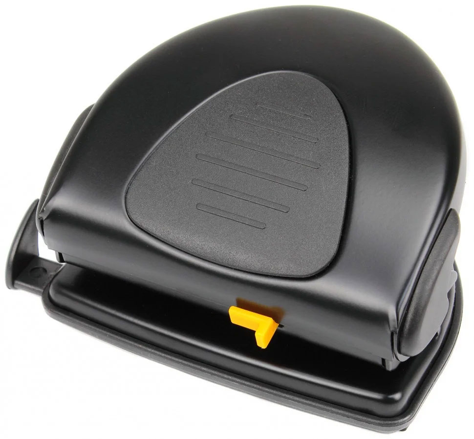 Дырокол на 2 отверстия, до 20 листов (4319), металлический, черн. Scholz - фото 2