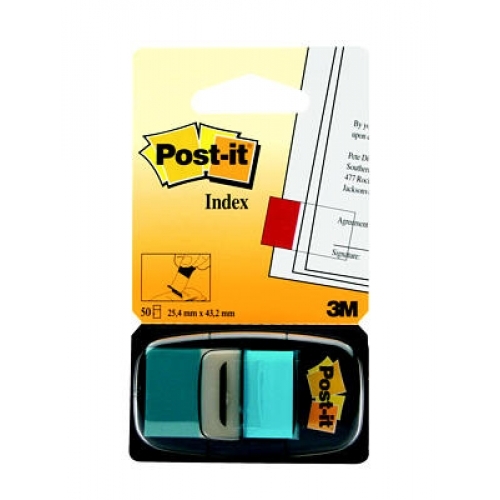 Закладки Post-it INDEX 25,4*43,2мм., 50 листов, голуб. 3M - фото 2
