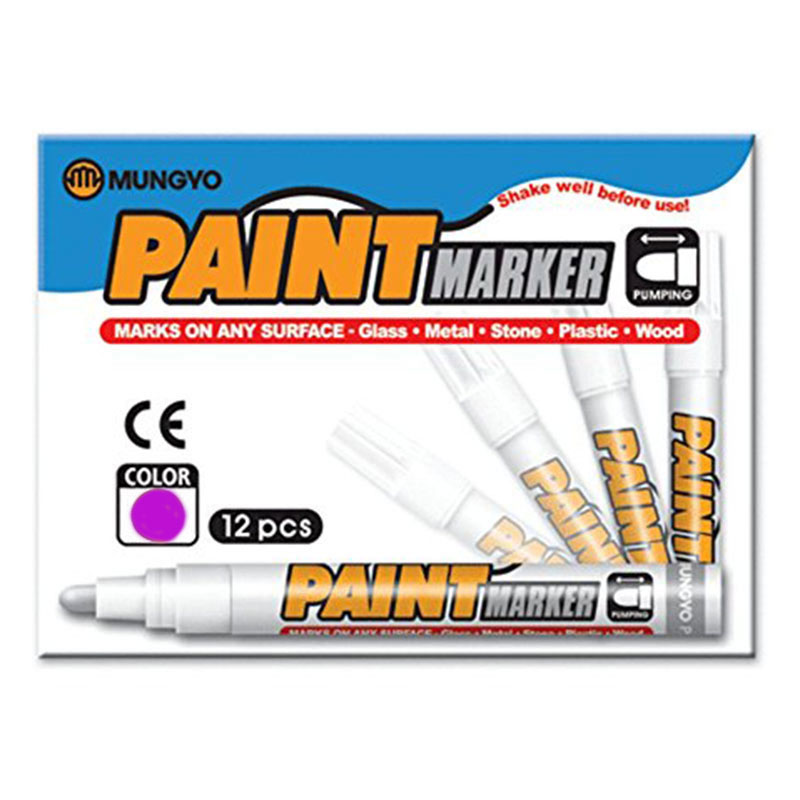 Маркер масляный, круглое острие 2-4мм., розов. Mungyo - фото 2