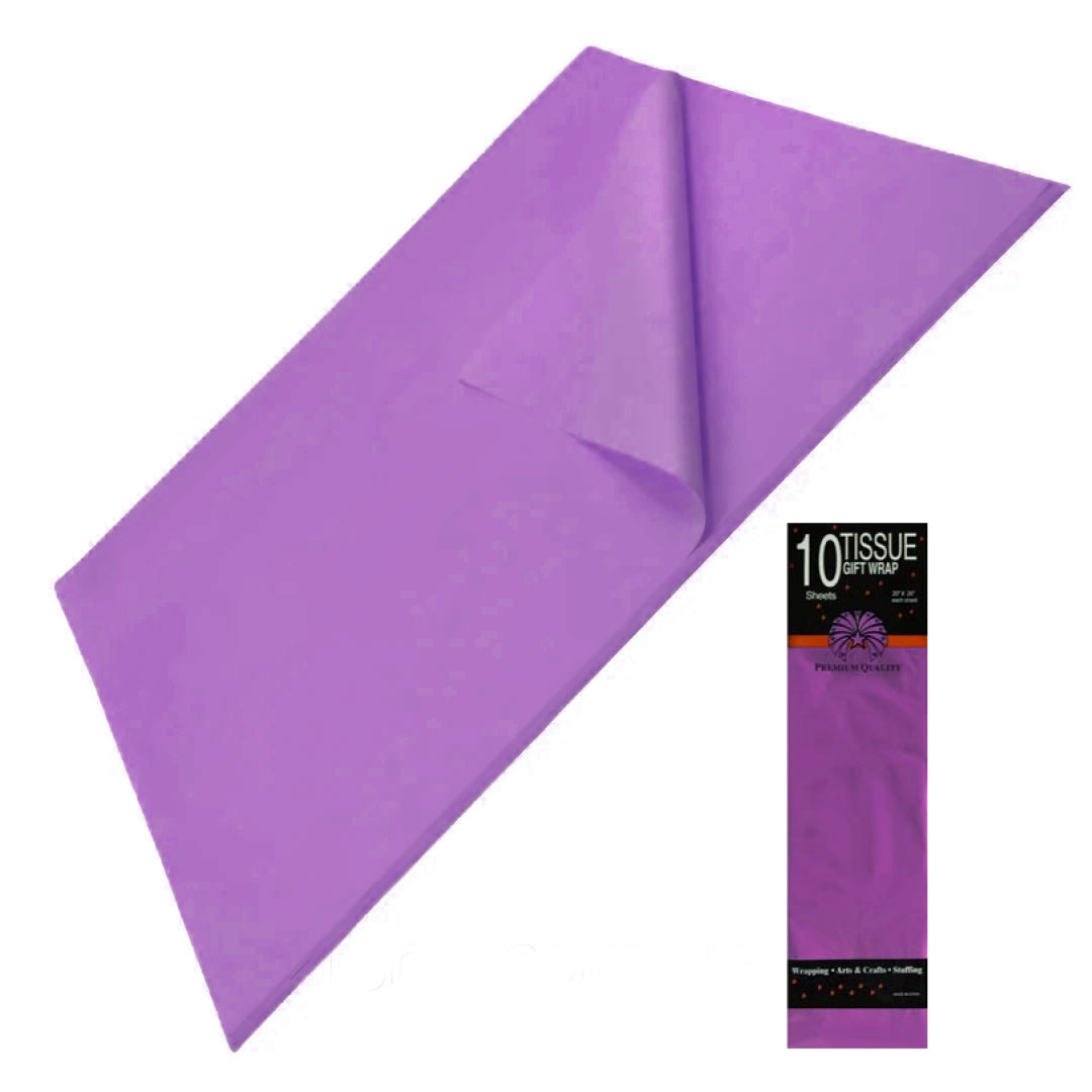 Папір кольоровий Тіш'ю, 10акр., 50*66см, фіолет. WB - фото 6