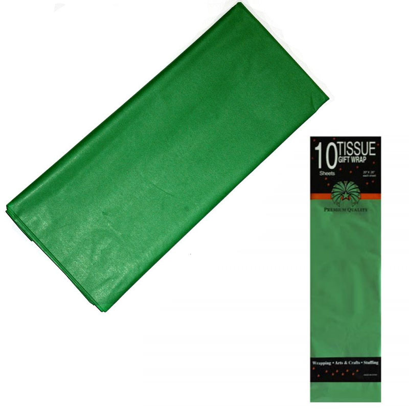 Папір кольоровий Тіш'ю, 10акр., 50*66см,, зелен. WB - фото 4