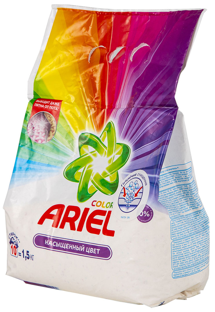 Стиральный порошок для автоматической стирки, 1,5кг., Eco Pack Color ARIEL - фото 6
