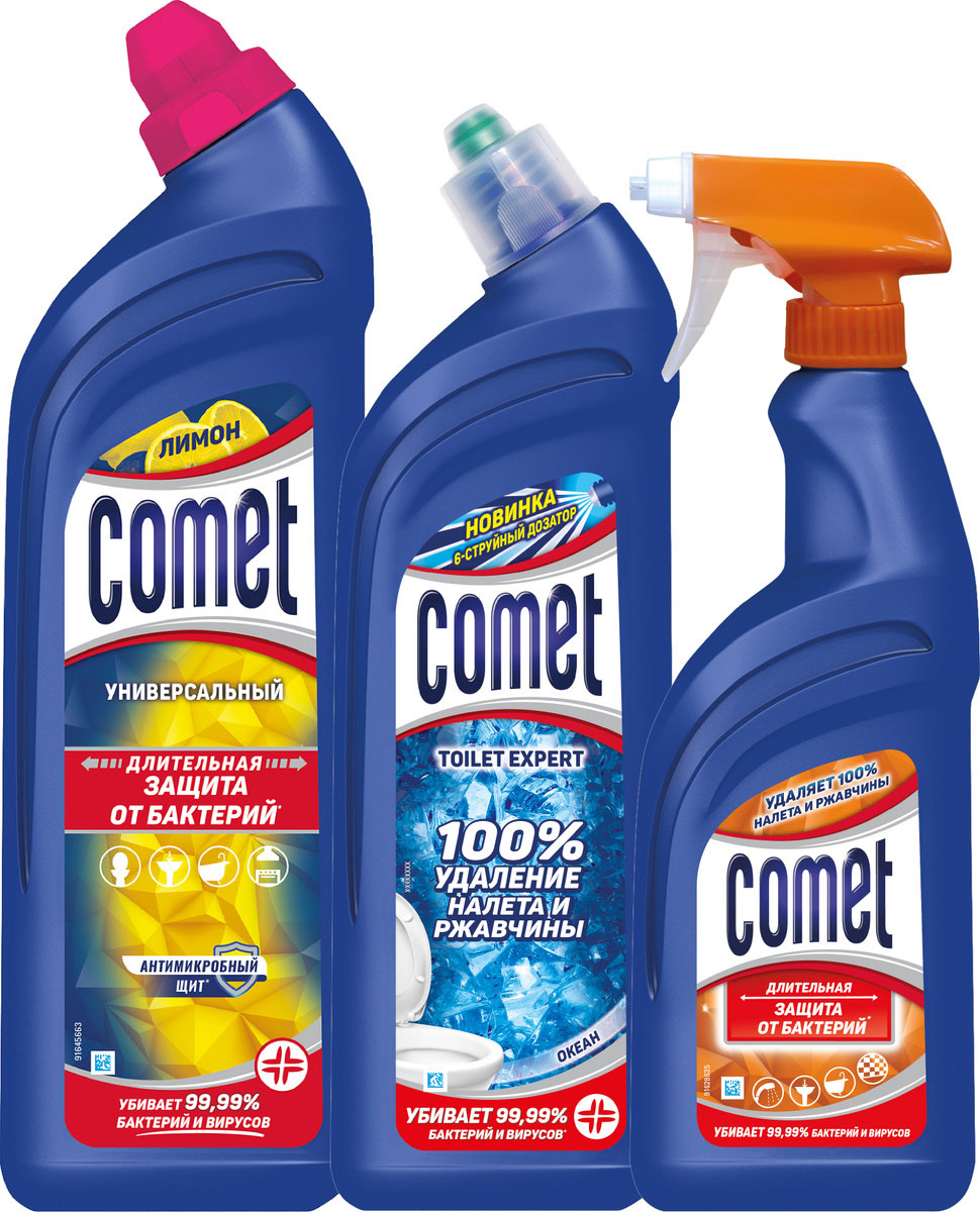 Гель для чистки универсальный, 700мл. Лимон COMET - фото 1