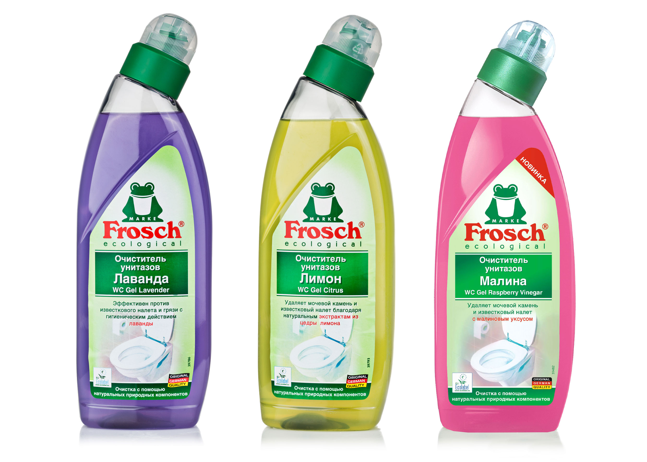 Засіб для чищення унітазів, 750мл., гель, Лимон Frosch - фото 3