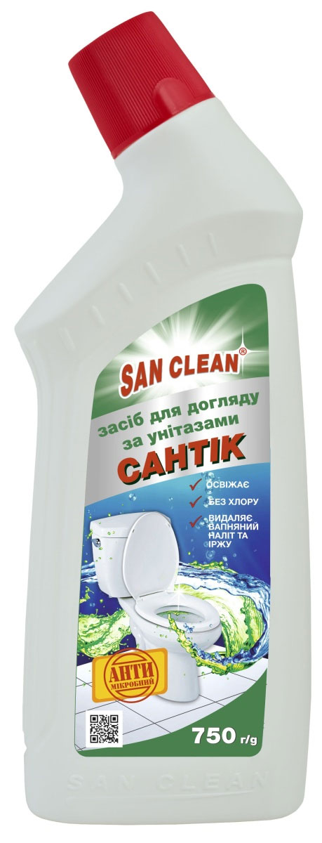 Засіб для чищення унітазів, 750мл. Свіжість Сантик - фото 2