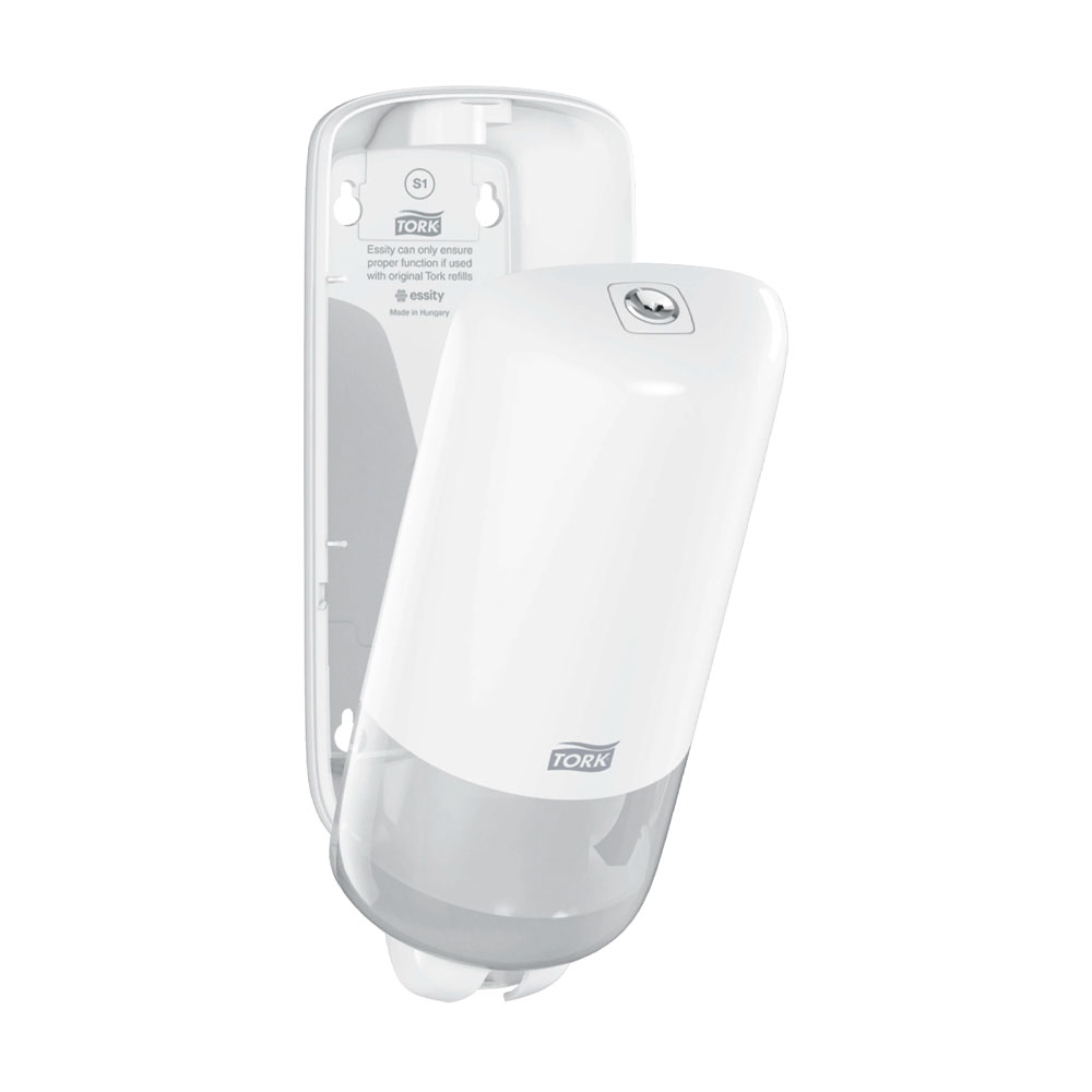 Диспенсер для жидкого мыла Макси 1000 порций, 1л, пластик, (S1), бел. Tork - фото 1