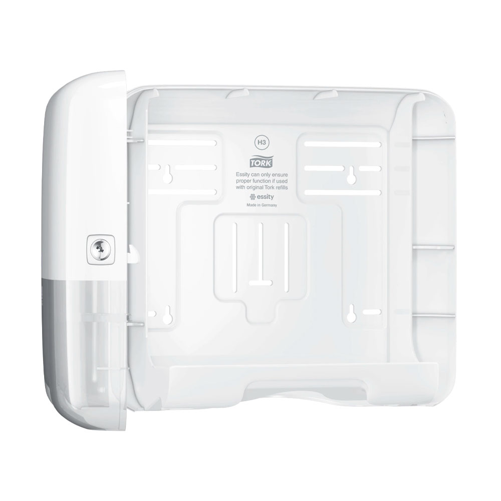 Диспенсер для полотенец ZZ (C)-складки Elevation, пластик, Мини, (H3), бел. Tork - фото 2