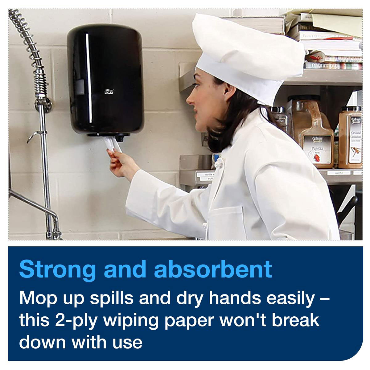 Тримач для рулонних рушників з центральним витягуванням Elevation, Максі, (M2), чорн. Tork - фото 5