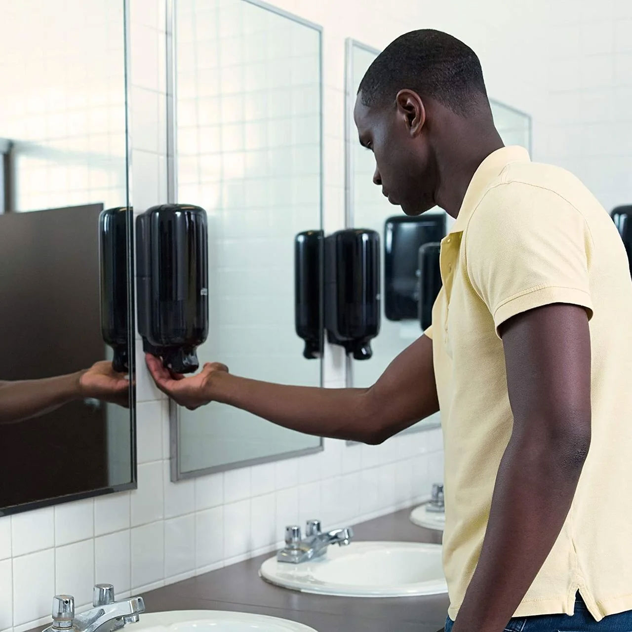 Диспенсер для жидкого мыла Макси 1000 порций, 1л, Elevation, пластик, (S1), черн. Tork - фото 4