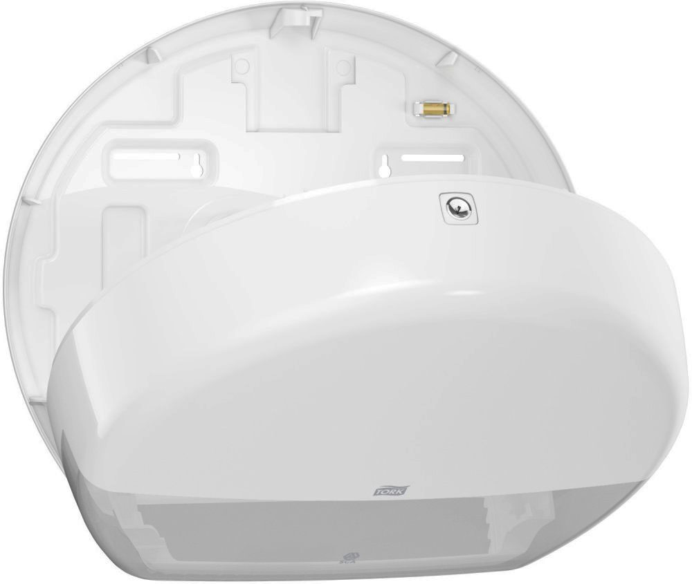 Тримач для туалетного паперу з замком, Elevation. Максі, пластик, (T1), біл. Tork - фото 1