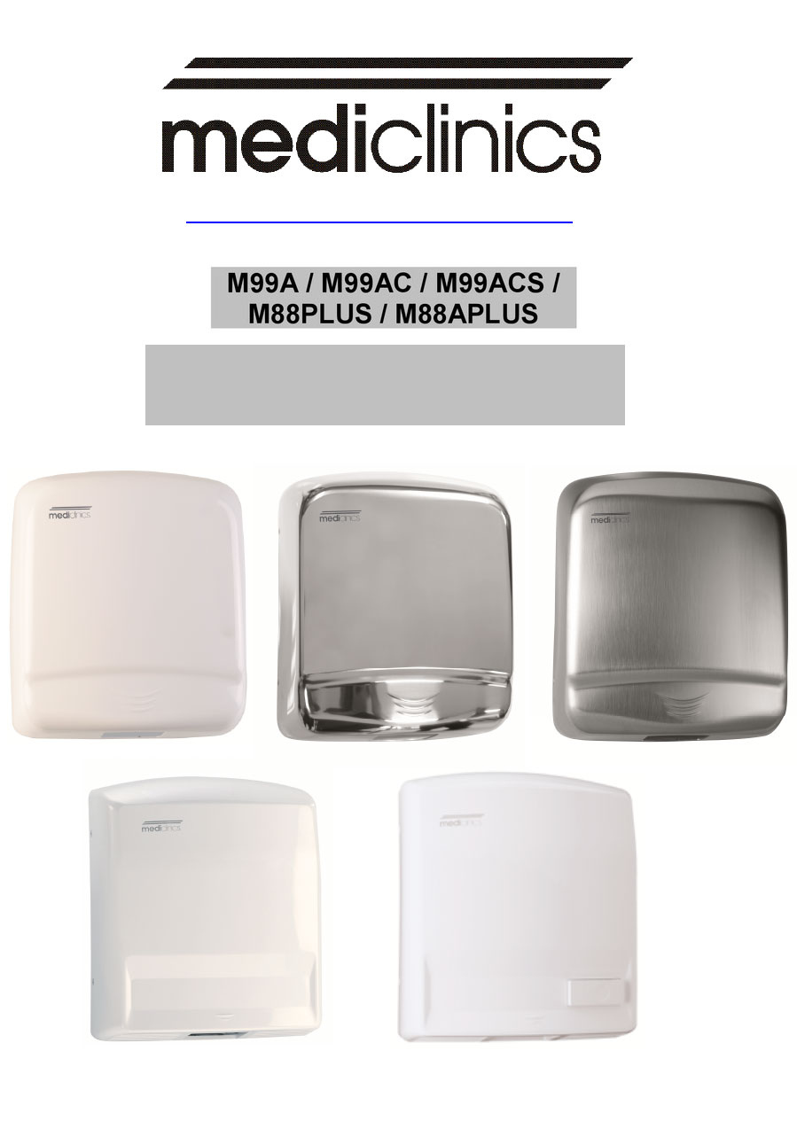 Сушарка для рук OPTIMA автоматична, корпус металевий біл. Mediclinics - фото 1