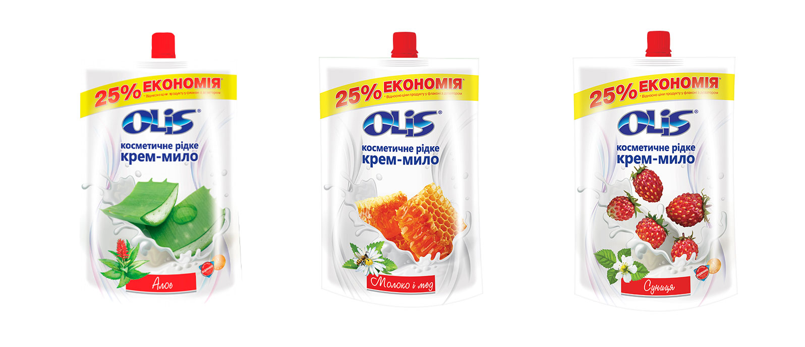 Мыло-крем жидкое, 500мл. Молоко и мед, дойпак Olis - фото 2
