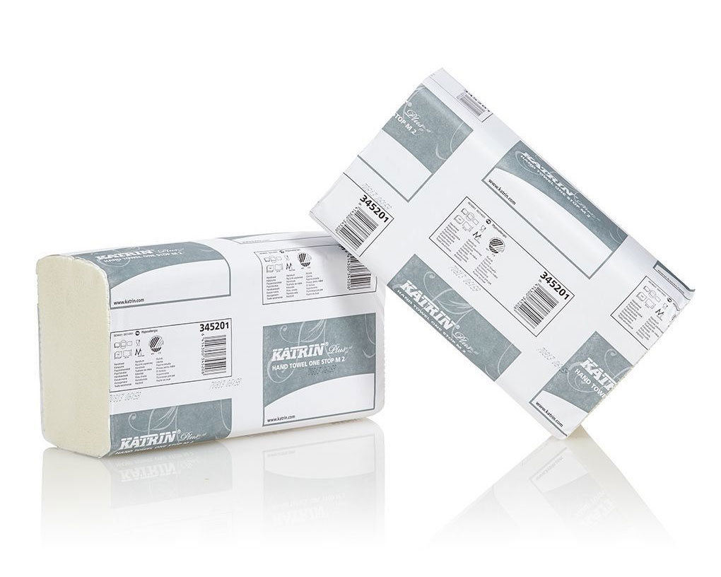 Рушники W (interfold)-складкаі з целюлози 2 шари, 25,5*23,5см., 144шт., One -Stop (345201) Katrin - фото 3