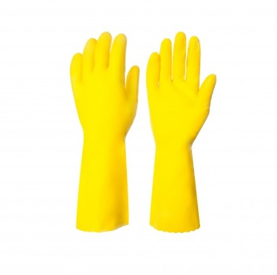 Рукавички гумові для приберання Super Grip M (середні), 1 пара, жовт. Vileda - фото 3