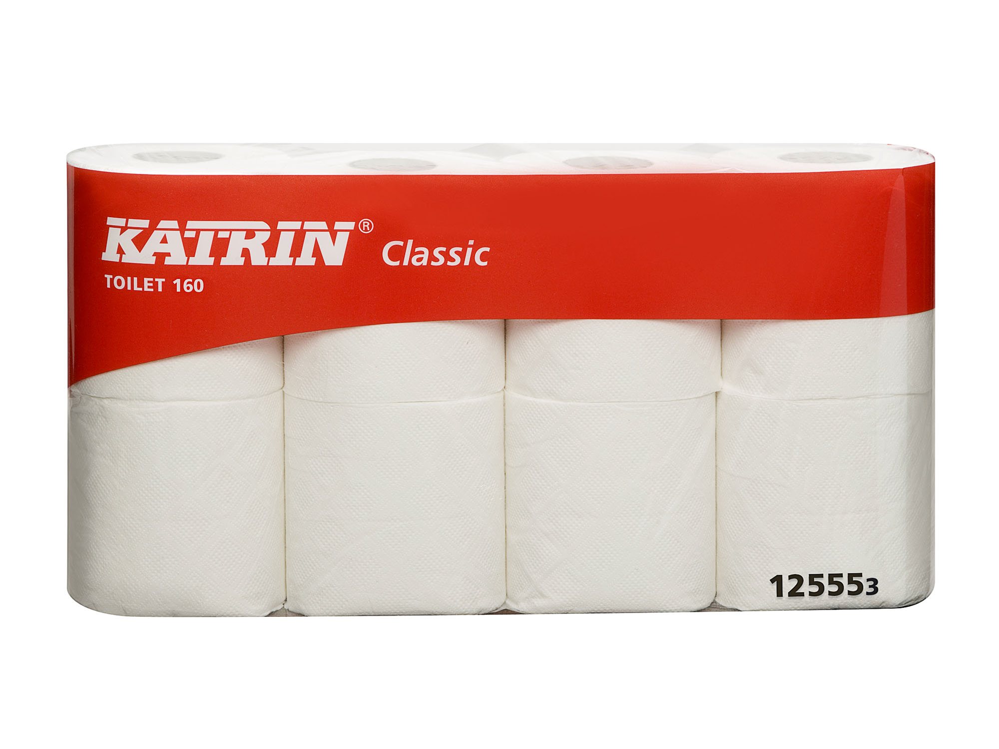 Туалетная бумага Стандарт Classic, 3-х сл., целлюлоза, 160отр.(9,5*12,1см.), 16шт./уп., бел. Katrin - фото 1