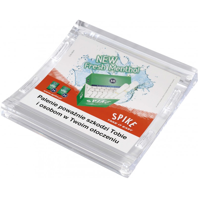 Підставка для монет (монетниця) ЭЛЕГАНС,  пластик, 180*180 мм, вставка 150*136мм., прозор. Польща - фото 1