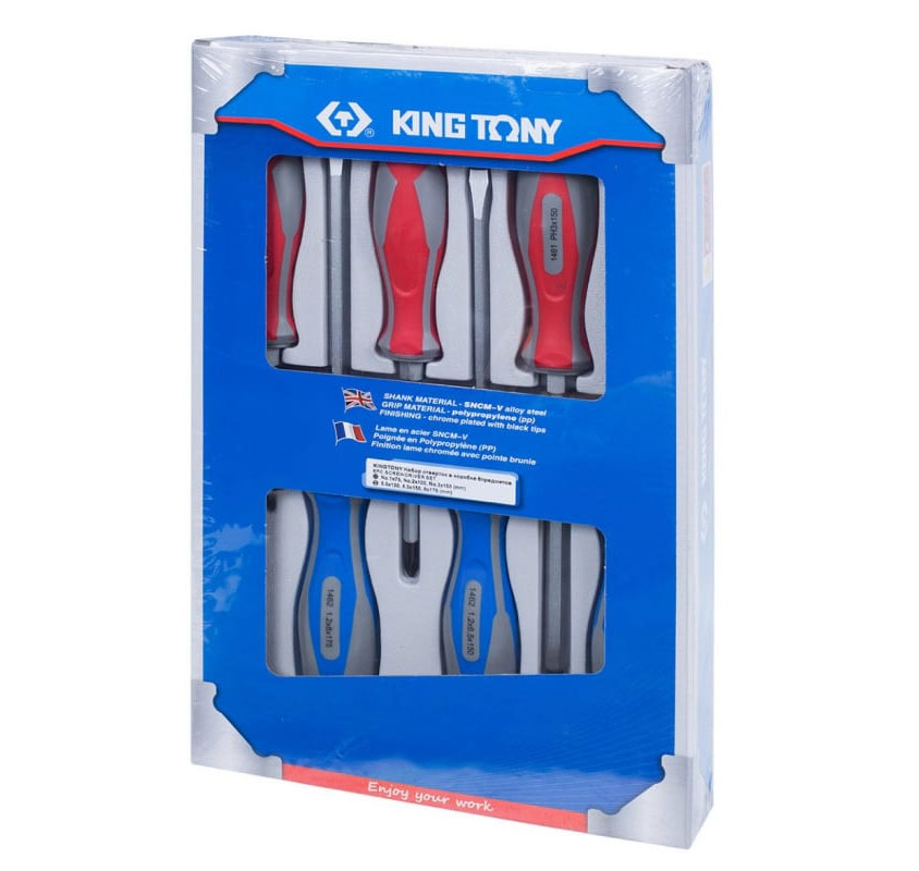 Набор отверток, 6 единиц, усиленные, ударные King Tony - фото 2