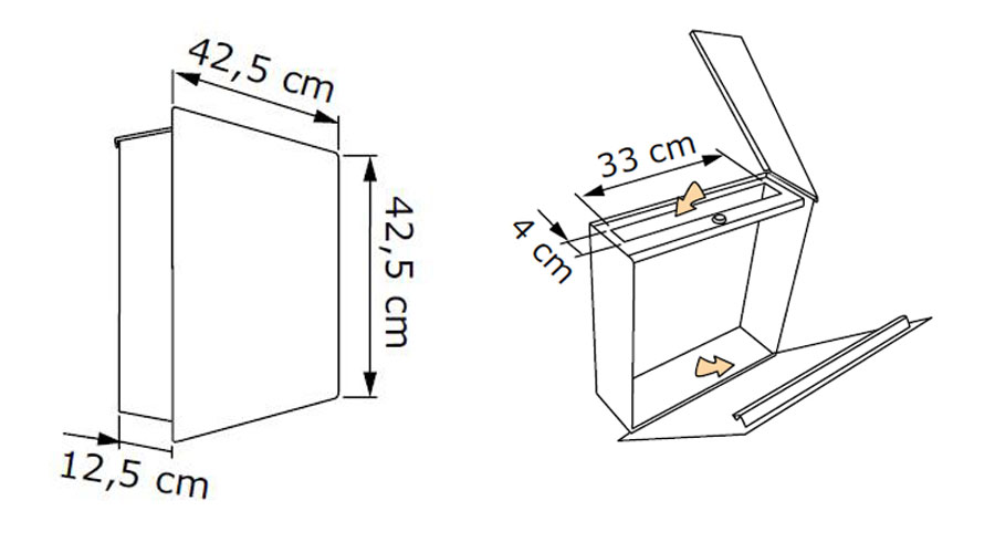 Настінна поштова скринька 