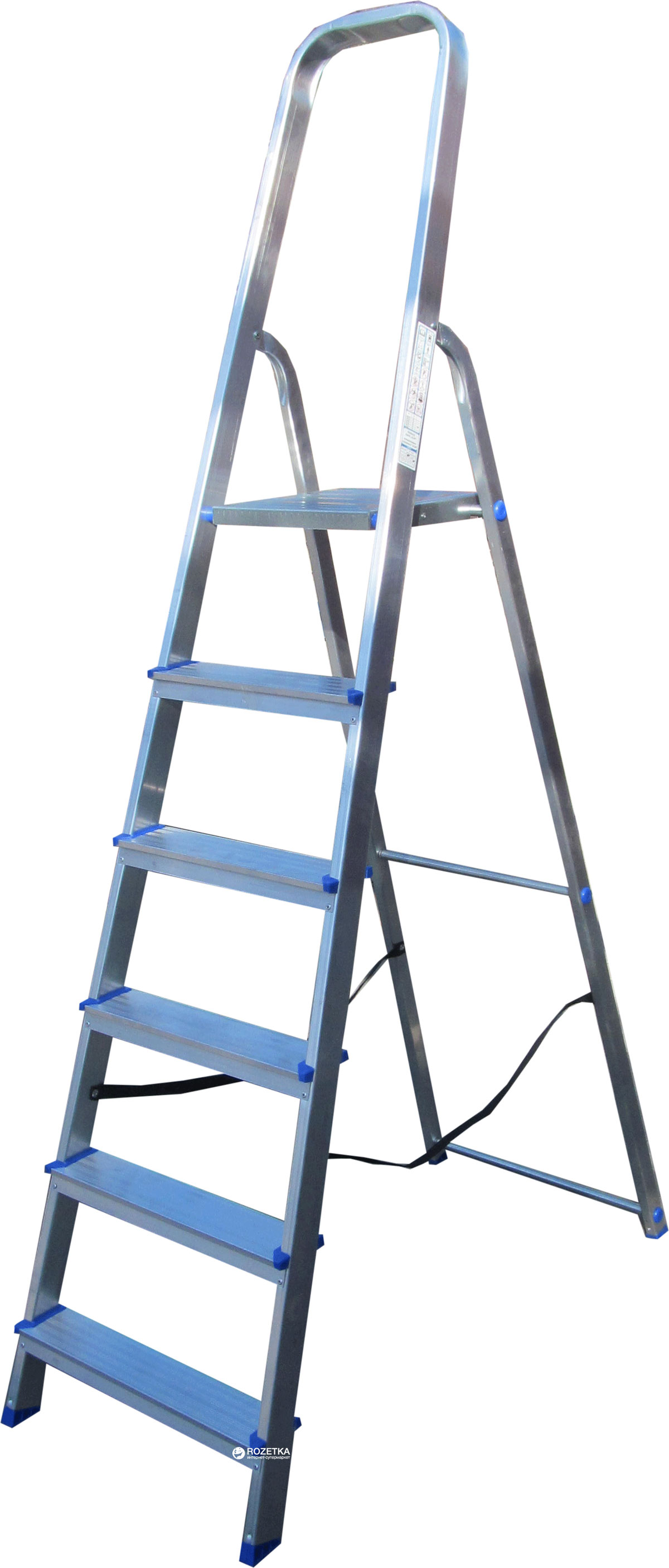 Стремянка, 6 ступеней, алюминиевая Словакия - фото 1