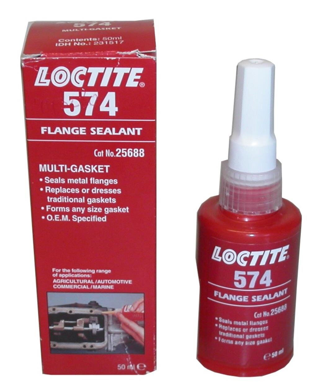 Ущільнювач для жорстких фланців анаеробний, Loctite 574, 50мл. Loctite - фото 1