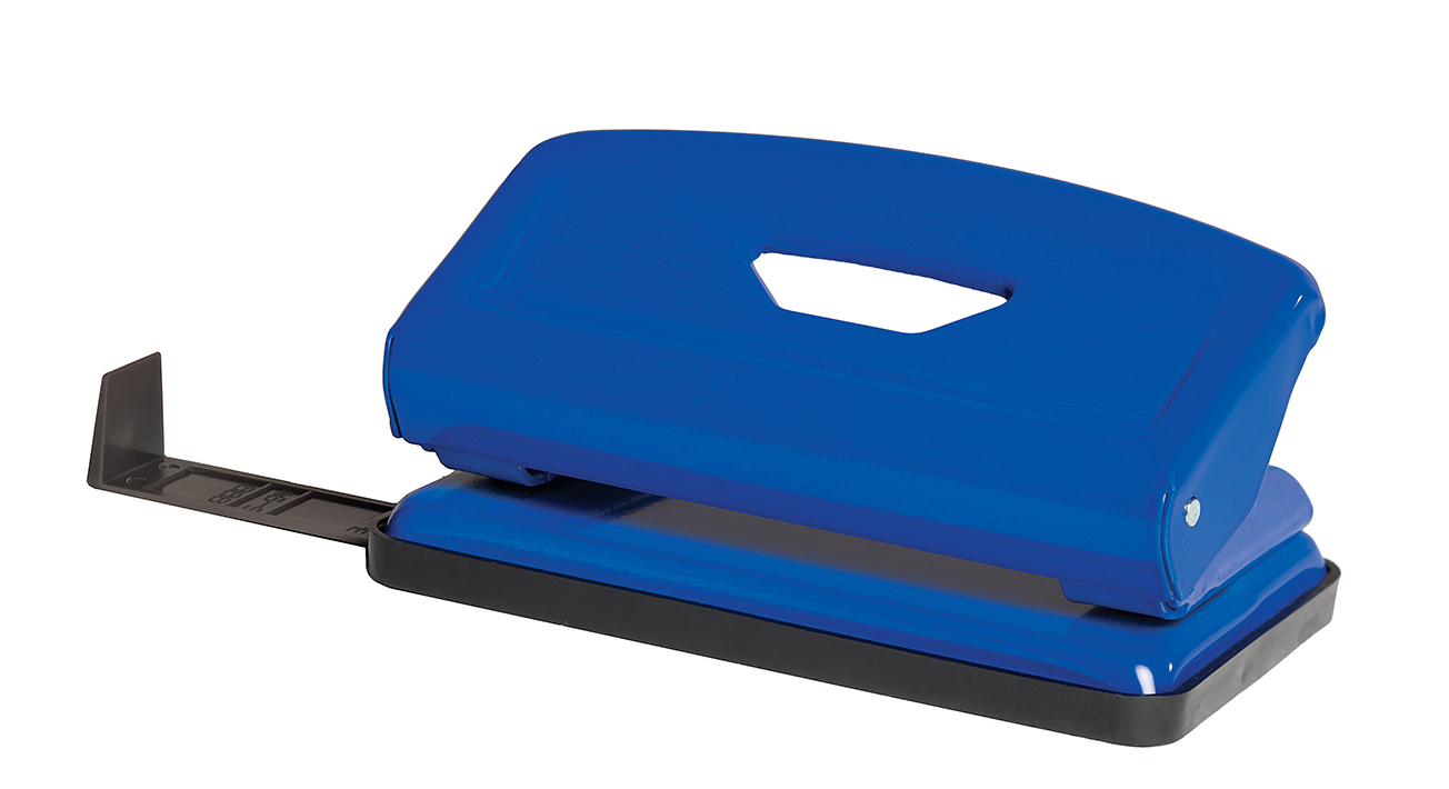 Діркопробивач на 2 отвори, до 12 аркушів (4316), металевий, син. Scholz - фото 1