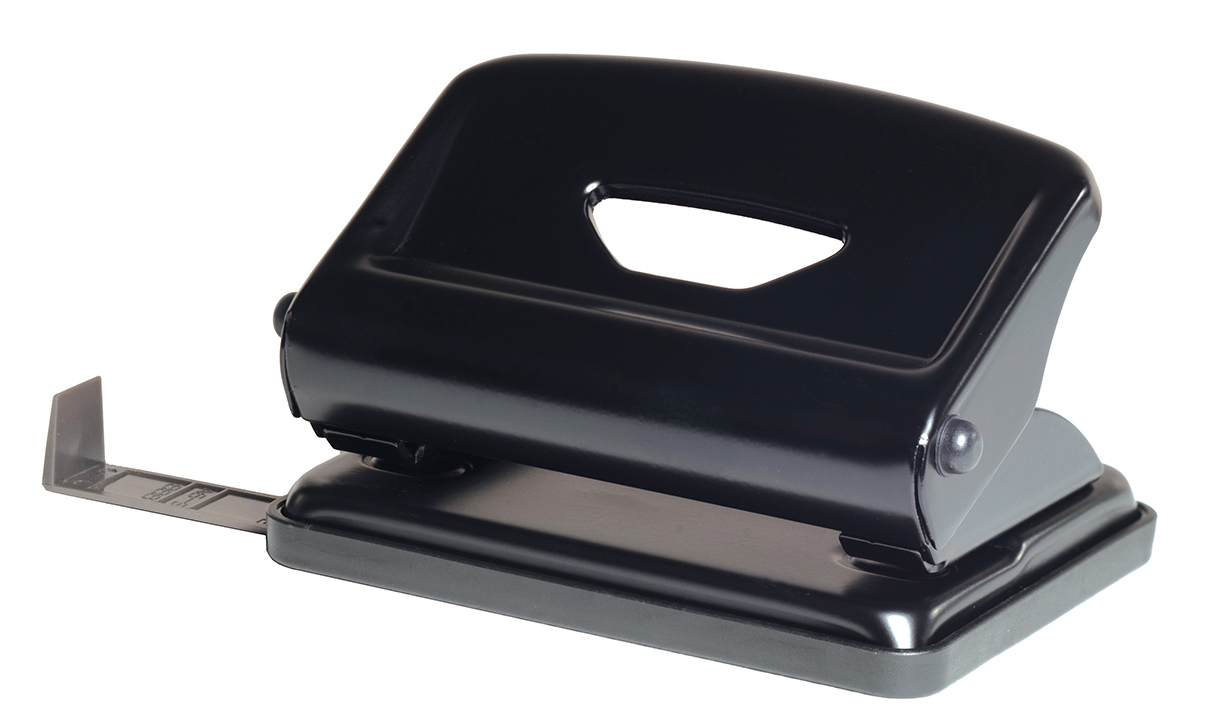 Діркопробивач на 2 отвори, до 25 аркушів (4318), металевий, чорн. Scholz - фото 1