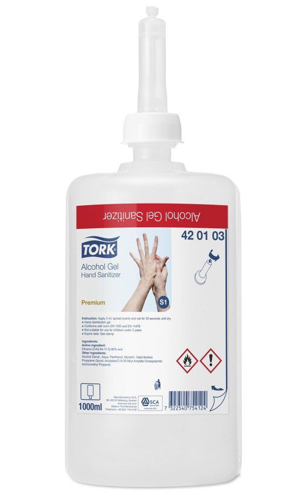 Гель для дезинфекции рук, 1л, спиртовой Tork - фото 1