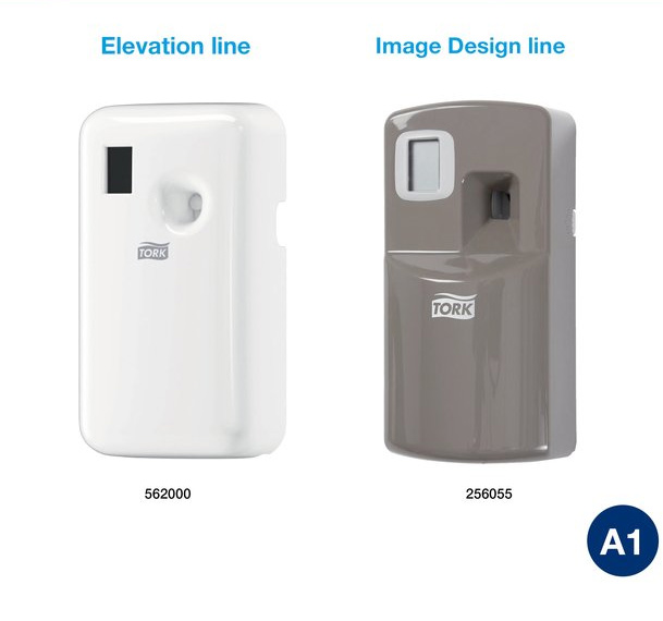 Диспенсер для аэрозольного освежителя воздуха Aluminium, электронный, пластик, (A1), бел. Tork - фото 4