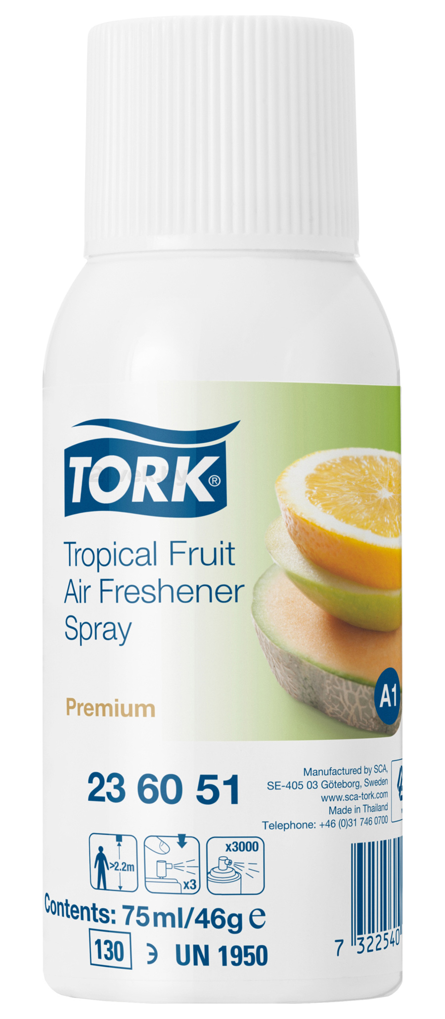 Освіжувач повітря аерозоль 75мл., 3000пор., Фруктовий Tork - фото 1