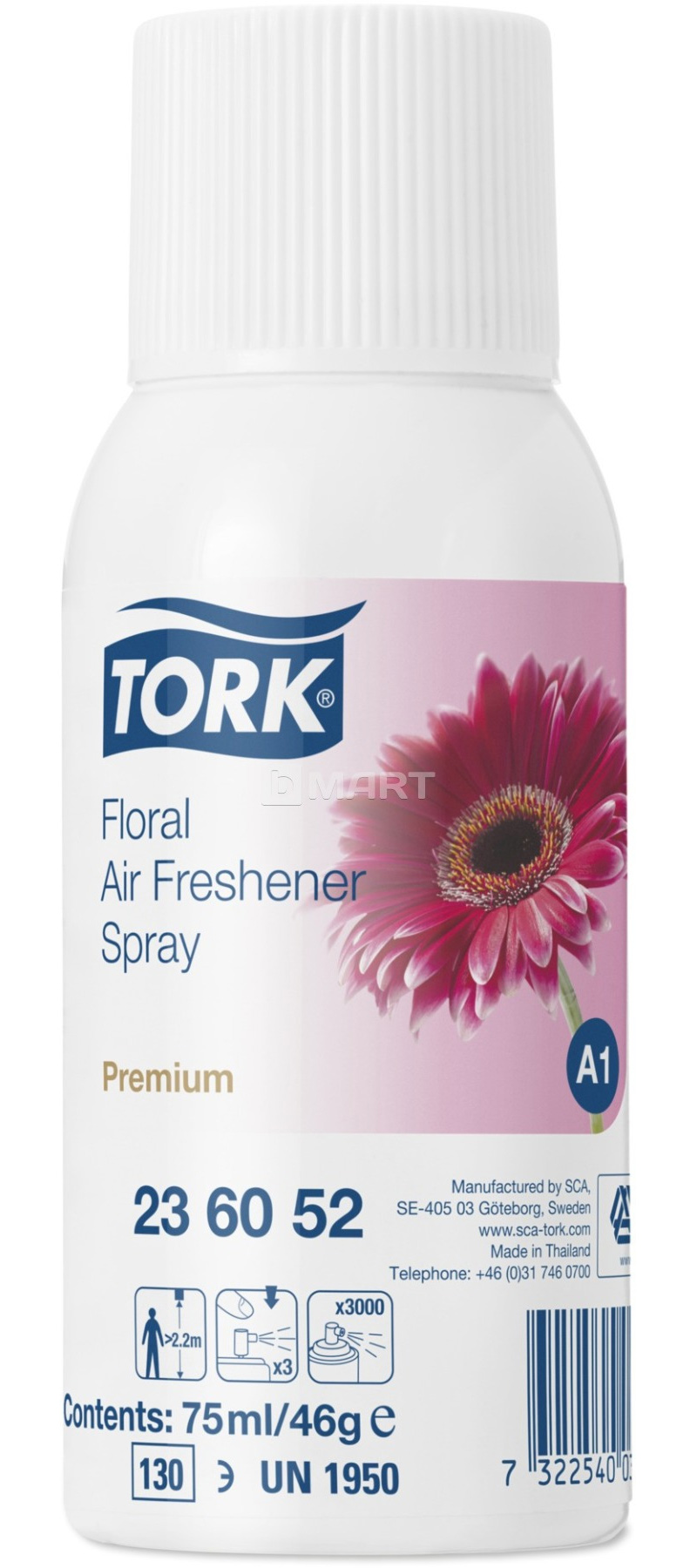 Освіжувач повітря аерозоль 75мл., 3000пор., Квітковий Tork - фото 1