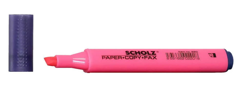 Маркер текстовый 220, 1-4мм., розов. Scholz - фото 1