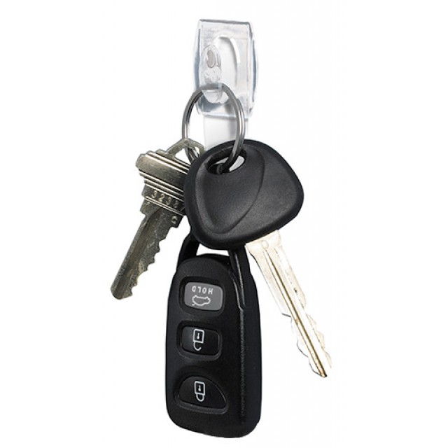 Крючок для ключей Command (17006CLR), самоклеящийся, нагрузка до 225г., 6 крючков/8 наклеек, прозр. 3M - фото 1