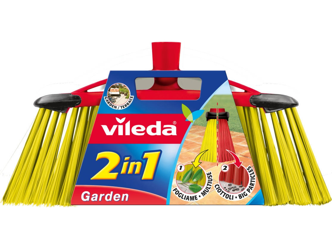 Щетка для уборки на улице с длинной ручкой Garden 2 in 1, 1480*380*55мм., жесткая, красн. (112091) Vileda - фото 2