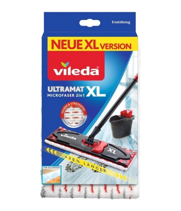 Насадка Моп пласка для швабри UltraMat Microfaser XL,  42*14см., мікрофібра, біл. Vileda - фото 1