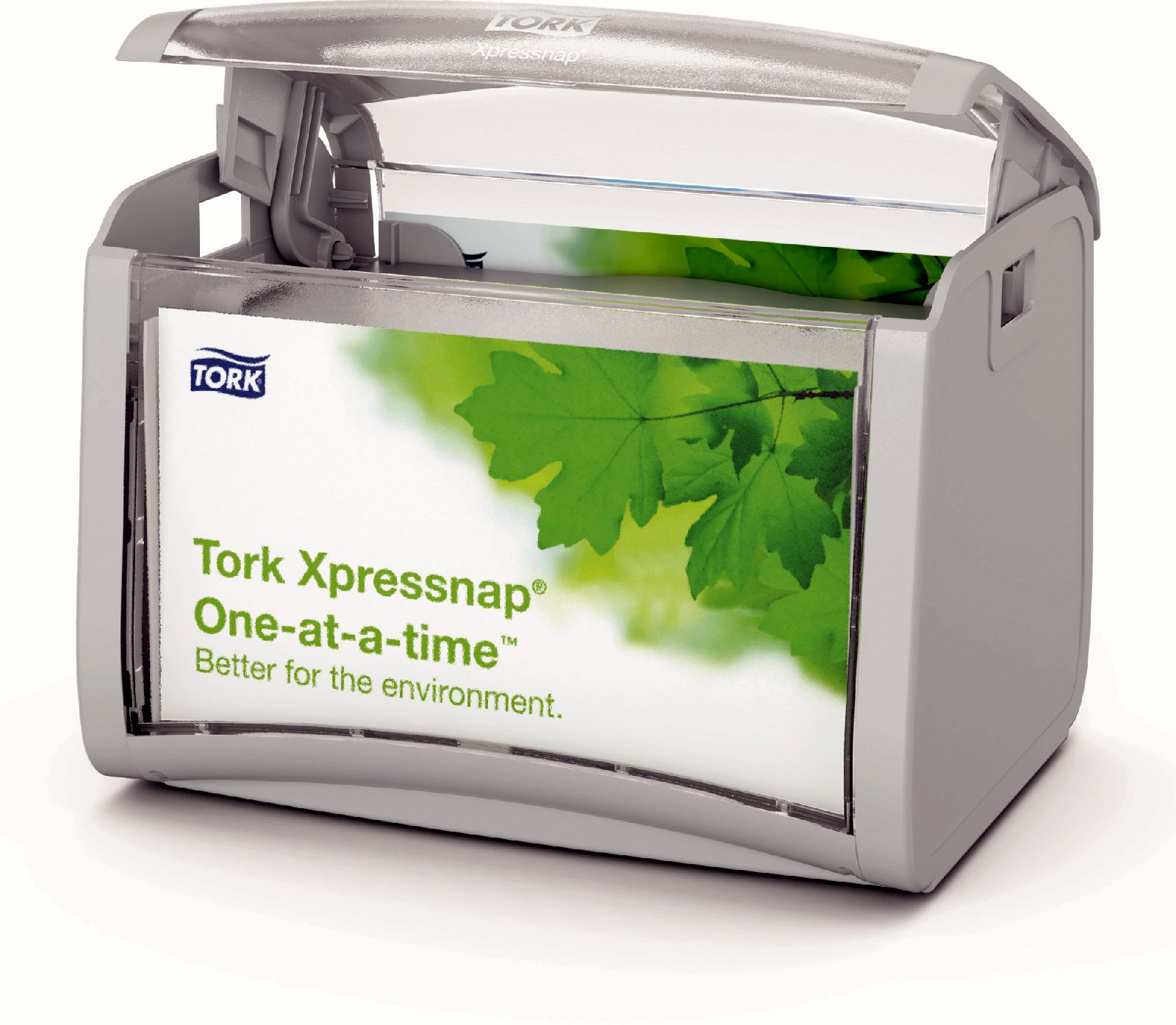 Диспенсер для серветок Xpressnap® №4, 21,1*15*15,5см, Interfold, (N4),  сір. Tork - фото 2